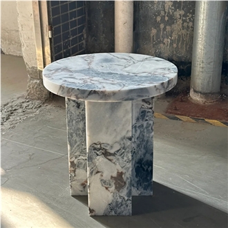 HRST Chinese Bulgari Marble Side Table