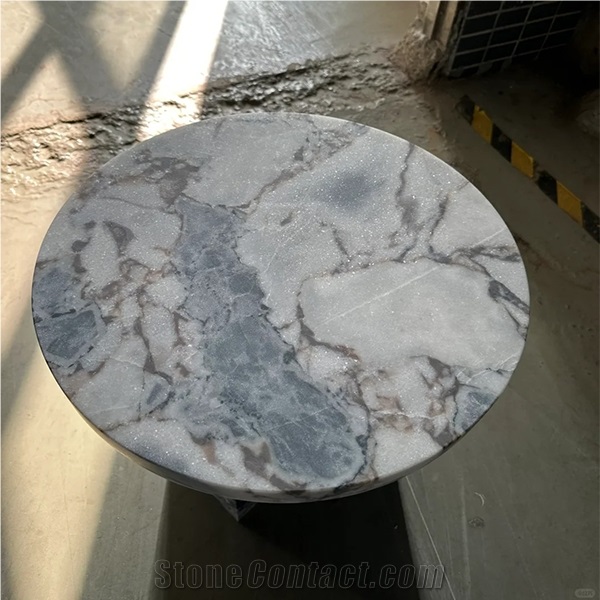 HRST Chinese Bulgari Marble Side Table