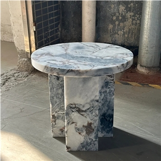 HRST Chinese Bulgari Marble Side Table