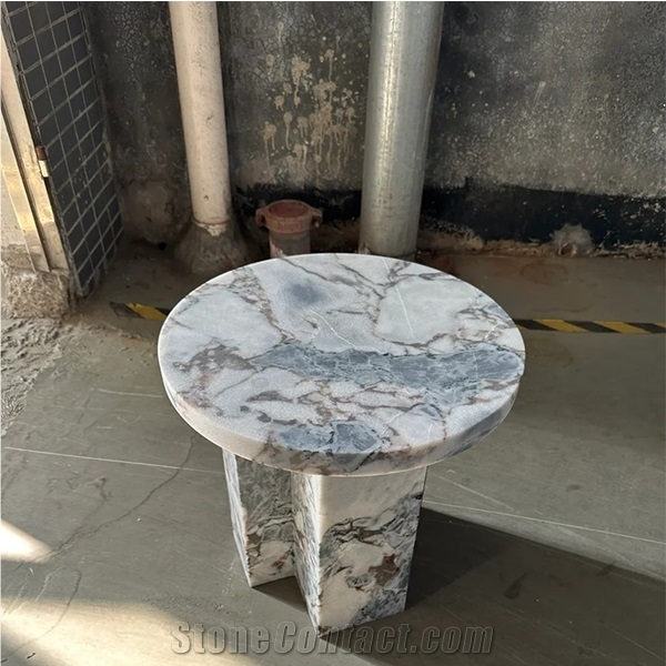 HRST Chinese Bulgari Marble Side Table