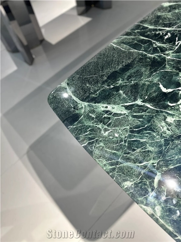 HRST Green Marble Dining Table  Restaurant Table Tops OEM