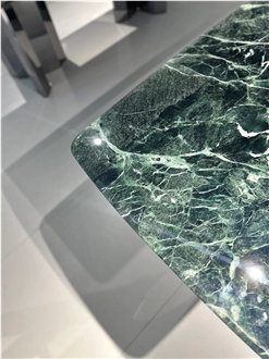 HRST Green Marble Dining Table  Restaurant Table Tops OEM