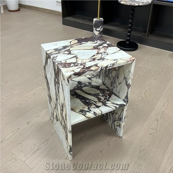 Hrstcalacatta Viola Marble Bedside Table