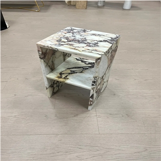 Hrstcalacatta Viola Marble Bedside Table