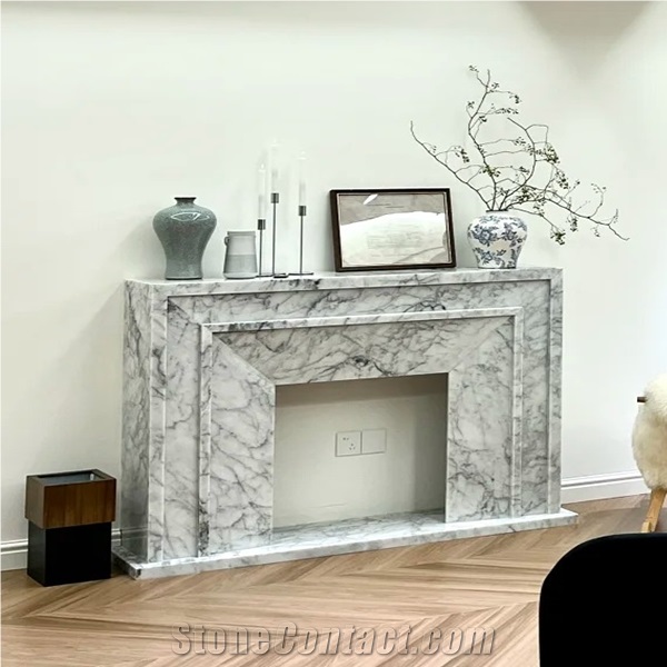 Marble  Modern Fireplace