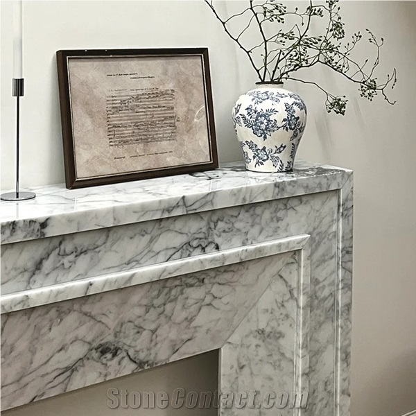 Marble  Modern Fireplace