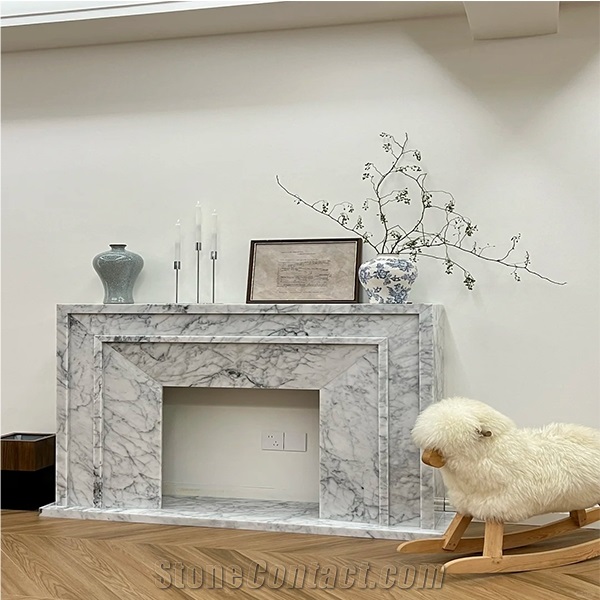 Marble  Modern Fireplace