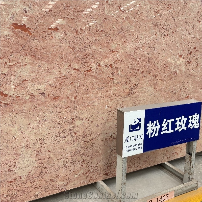 Pink Rose Marble Slabs Tiles