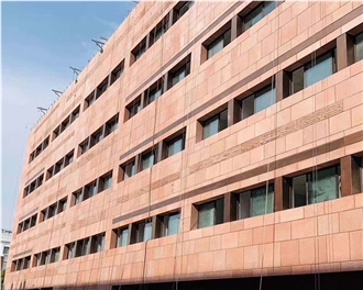 Sichuan Dark Red Sandstone Facade Wall Tiles