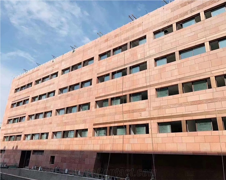 Sichuan Dark Red Sandstone Facade Wall Tiles