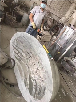 Stone Carrara  Marble Oval Bathtub For Hotel And Home