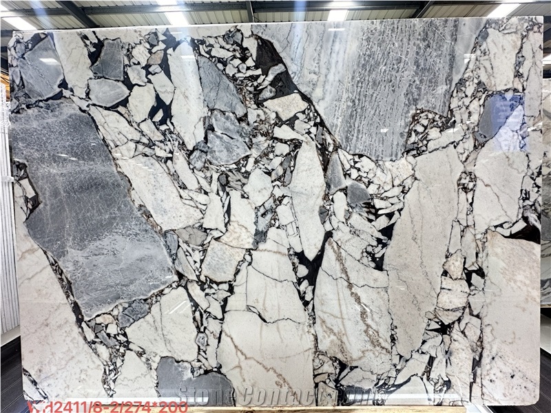 Bulgari White Marble Slabs For Hight End Project
