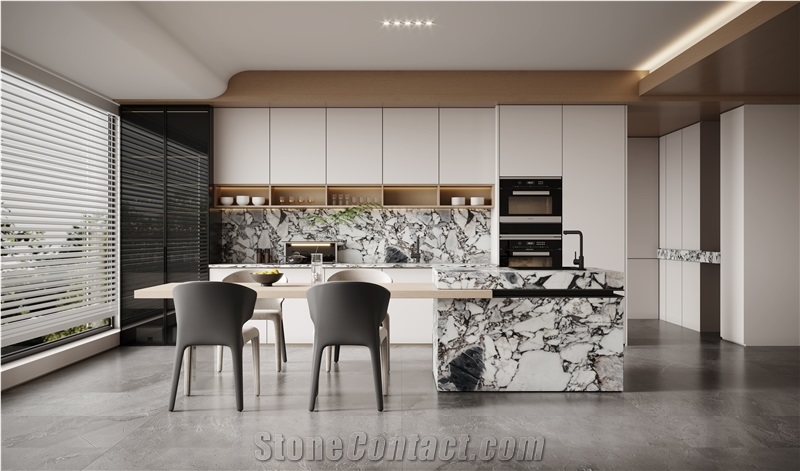 Bulgari White Marble Slabs For Hight End Project