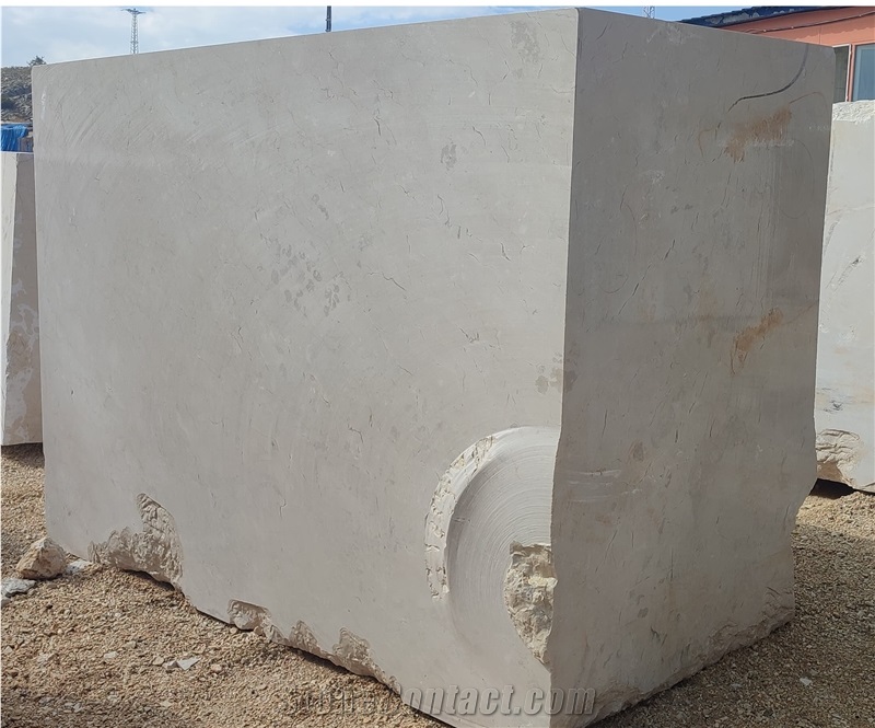 Crema Marfil Marble Rough Block