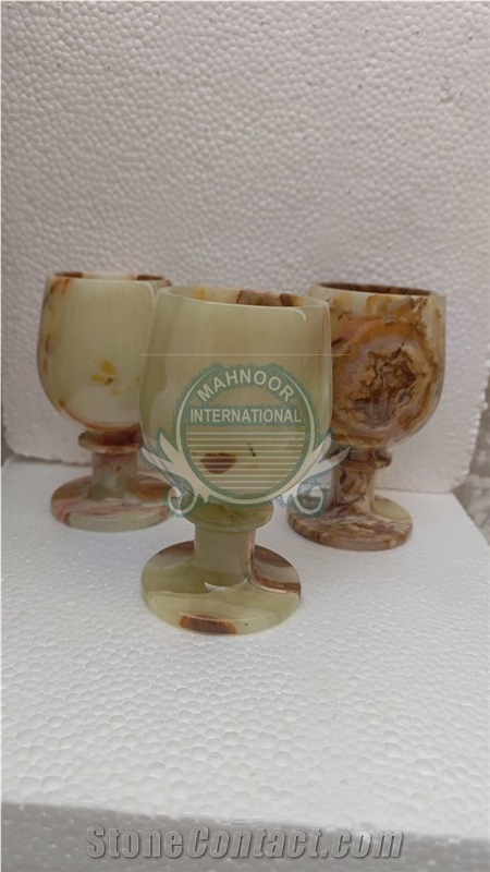 Green Onyx Wine Glasses Home Decor Products