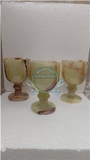 Green Onyx Wine Glasses Home Decor Products