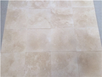 Honed Filled Light Travertine Tiles