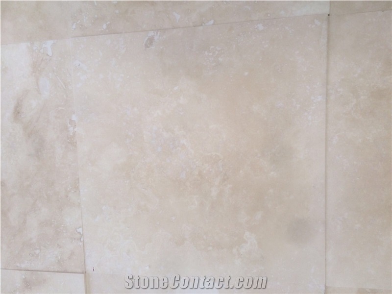 Honed Filled Light Travertine Tiles