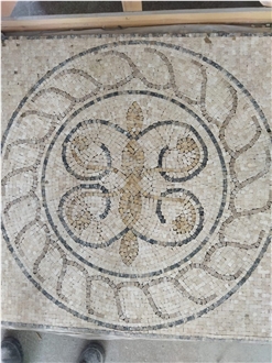 Travertine Stone Mosaic Medallion