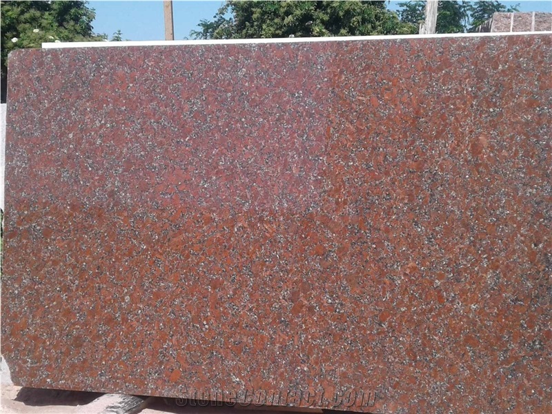 Rosso Santiago Granite - Santiago Red Granite Polished Tiles, Slabs