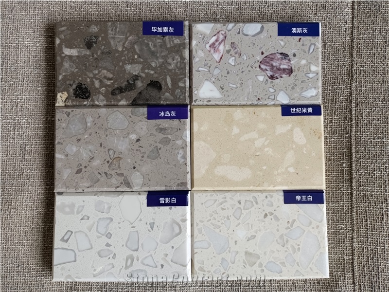 Big Grain Series Manufacture Artificial Quartz Stone Slabs
