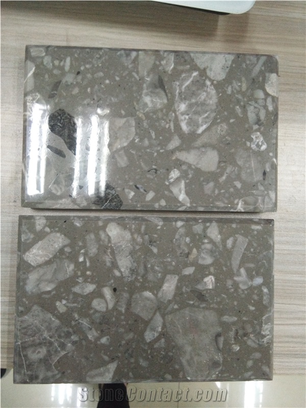 Customized TV Background Wall Pandora Quartz Artificial Stone Slabs