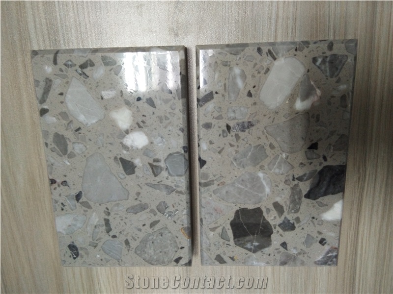 Customized TV Background Wall Pandora Quartz Artificial Stone Slabs