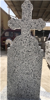Gray Bianco Halayeb Granite Headstone, Gravestones