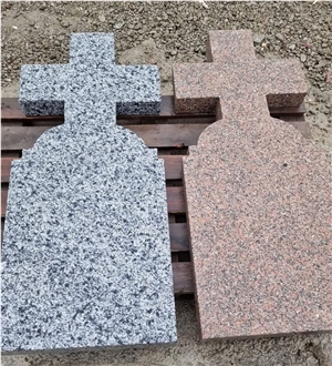 Gray Bianco Halayeb Granite Headstone, Gravestones