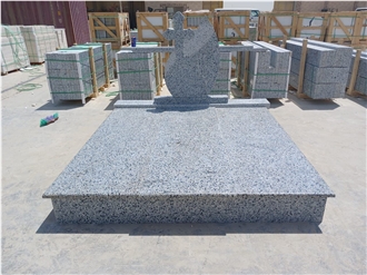 Gray Bianco Halayeb Granite Headstone, Gravestones