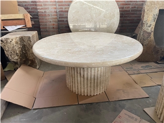 Beige Marble Coffee Table