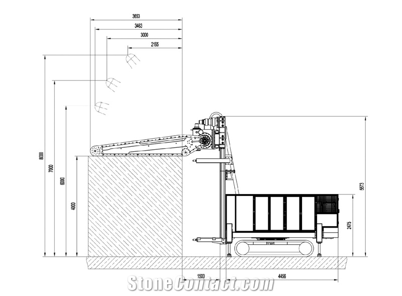 Diesel Powered Vertical-Rail Chain Saw With Crawler LGC-LD-CS8000/3600