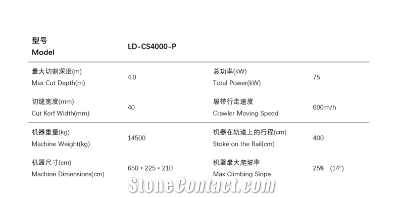 Horizontal-Rail Chain Saw With Crawler LD-CS4000-P