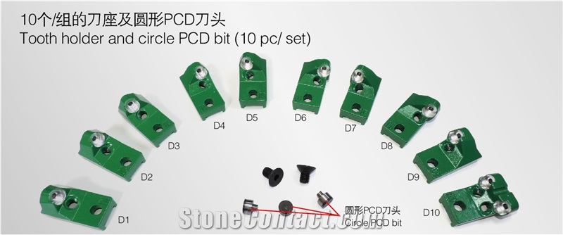 Tooth Holder And Circle PCD Bit (10Pc/Set)