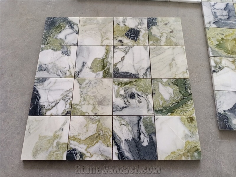 Backsplash Bathroom Marble Square Mosaic Tiles