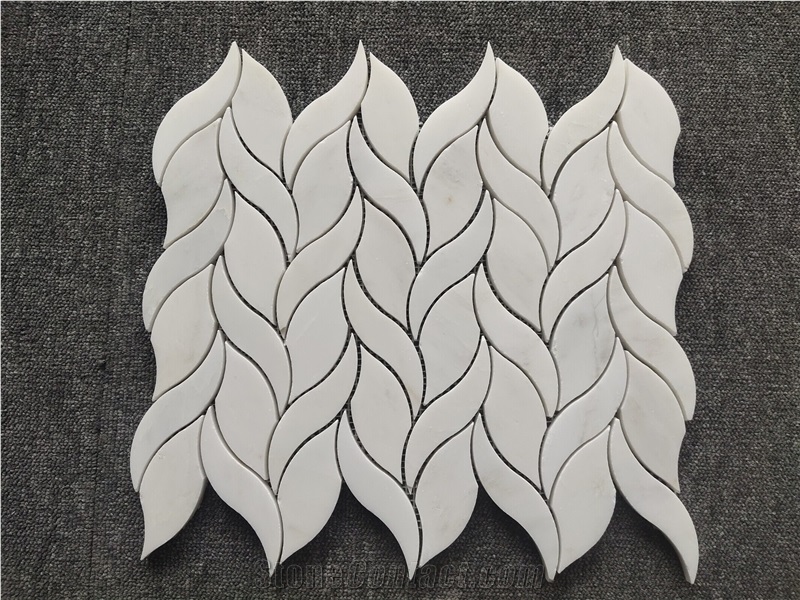 Carrara Marble Backsplash Mosaic Tiles Polished