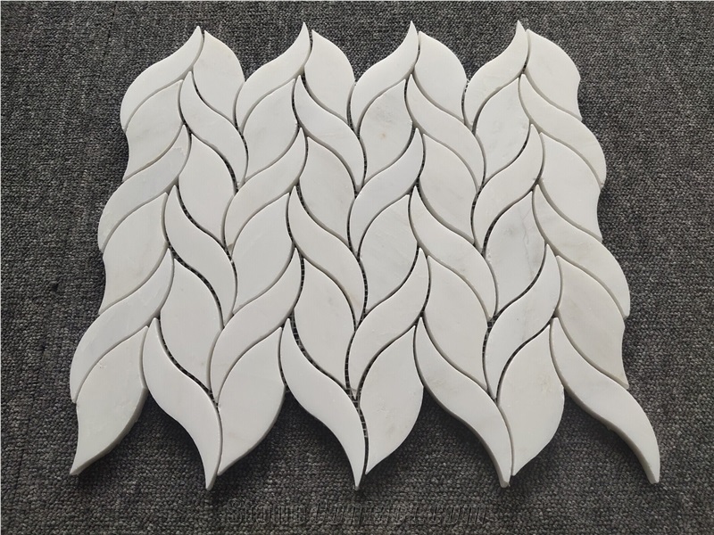 Carrara Marble Backsplash Mosaic Tiles Polished
