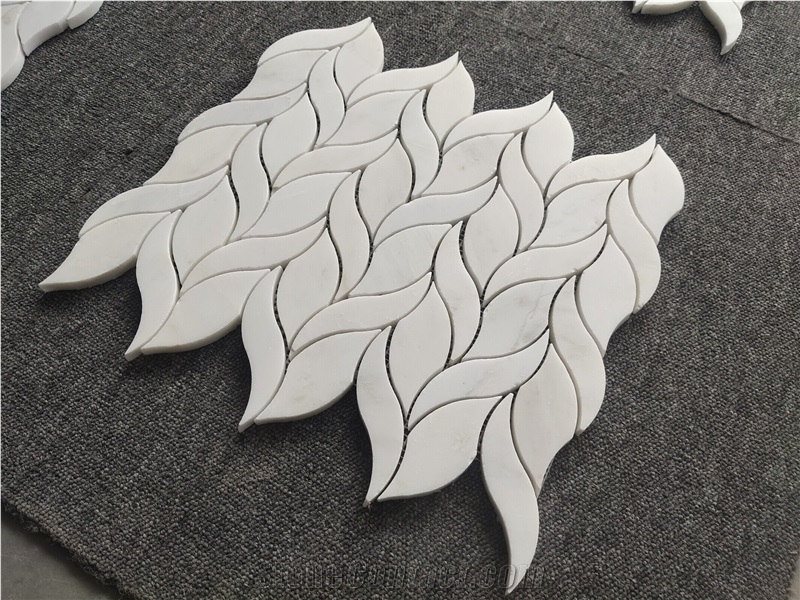 Carrara Marble Backsplash Mosaic Tiles Polished