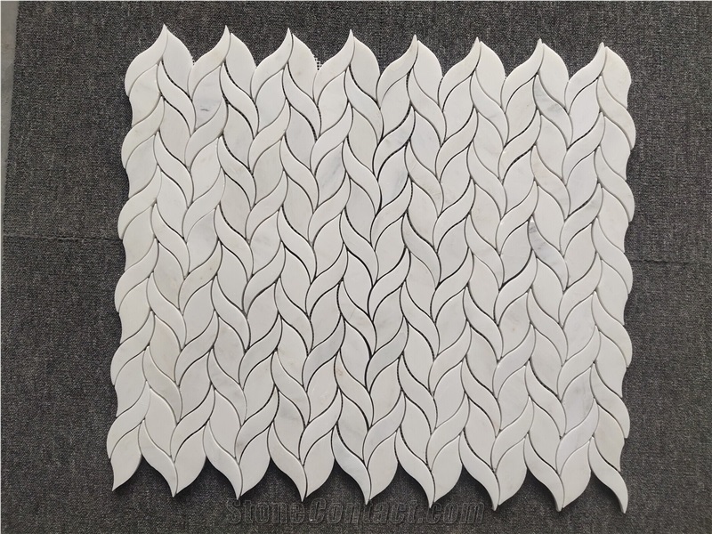 Carrara Marble Backsplash Mosaic Tiles Polished