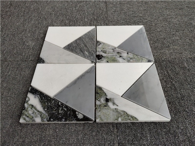 Mixed Marbles Square Mosaic Tiles