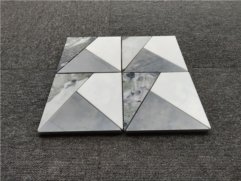 Mixed Marbles Square Mosaic Tiles