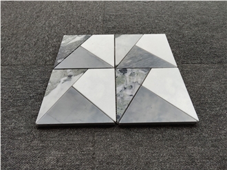 Mixed Marbles Square Mosaic Tiles