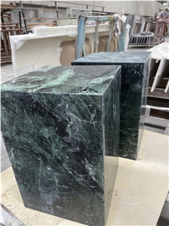 Custom Verde Alpi Marble Side Coffee Table For Hotel Custom Verde Alpi Marble Side Coffee Table For Hotel