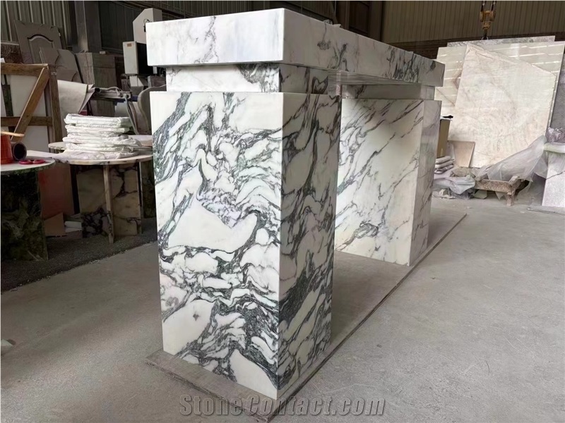 Leathered Green Quartzite Garden Table Set For Landscaping