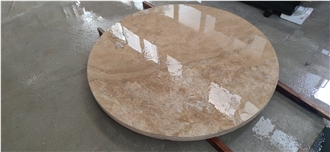 Solid Classic Beige Travertine Coffee Table For Office Decor