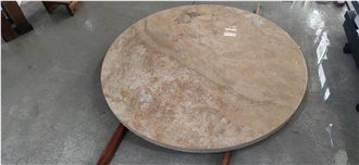 Solid Classic Beige Travertine Coffee Table For Office Decor