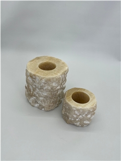 Butter Scotch Onyx Candle Holder