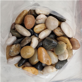 High Polished Mixed Pebble Stone For Landscaping