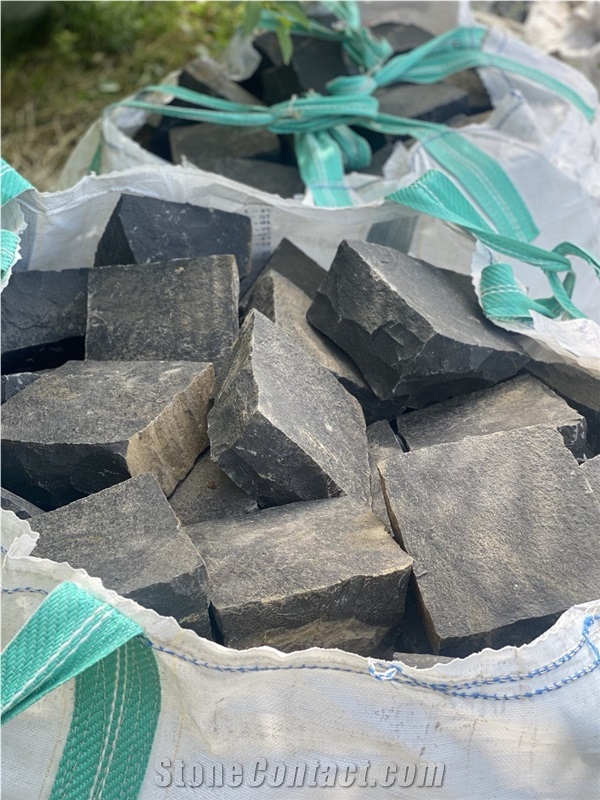 Basalt Cobbles, Cube Stone Pavers