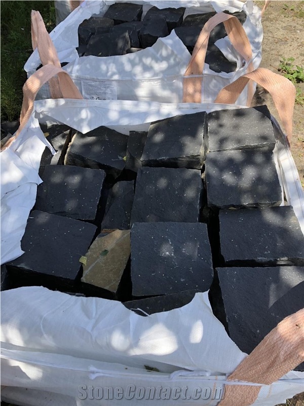 Basalt Cobbles, Cube Stone Pavers
